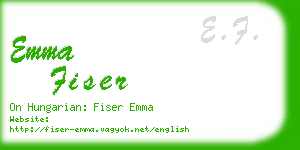 emma fiser business card